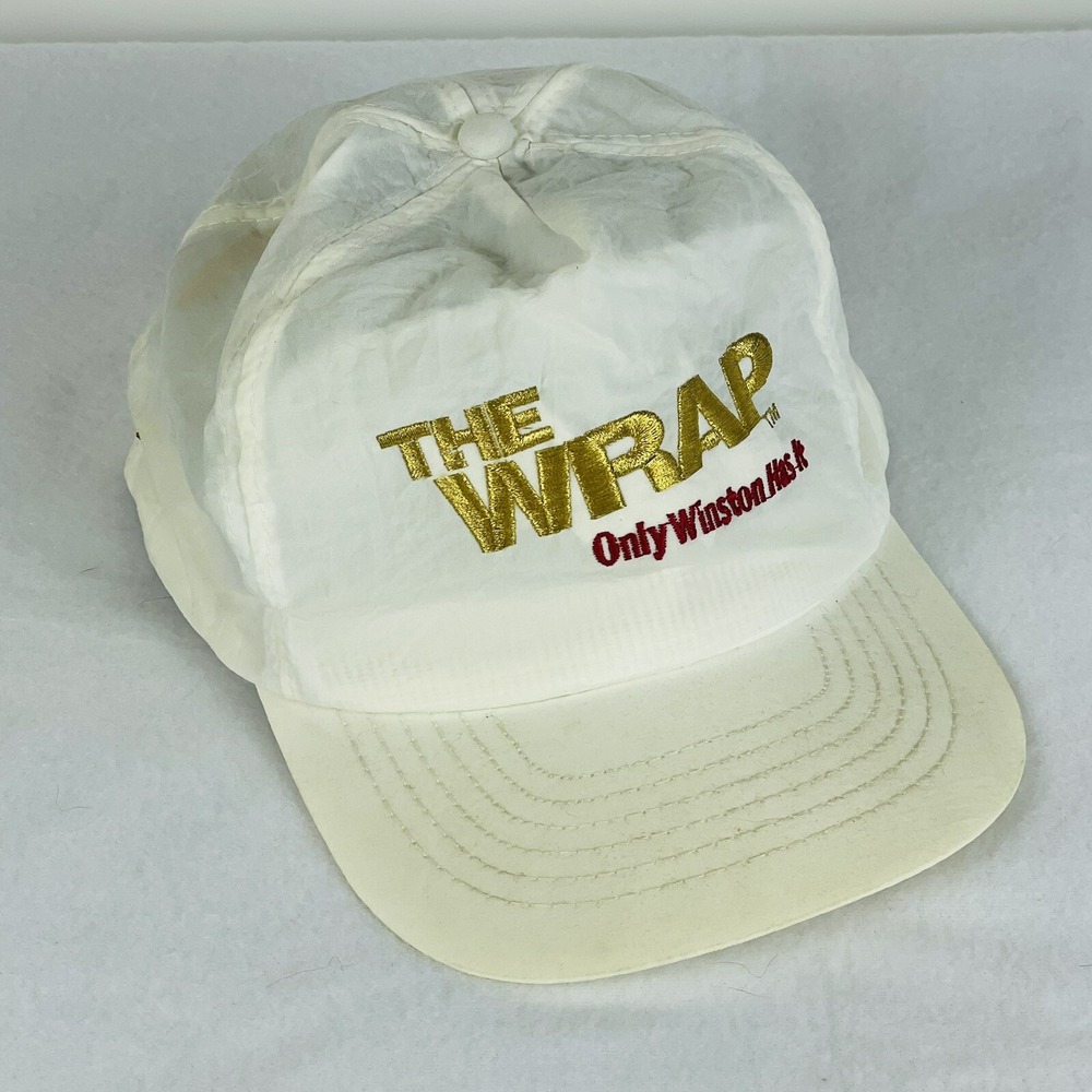 Winston Cigarettes The Wrap Vintage Hat White Ripstop‎ Truckers Americana Rural